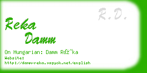 reka damm business card